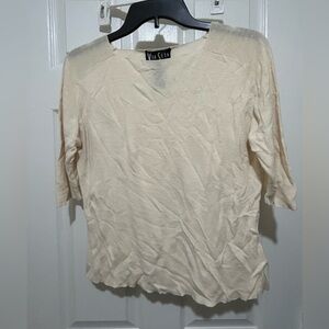 Via Seta Women's Cream sweater